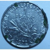 Франция, 1 франк, 1972 год