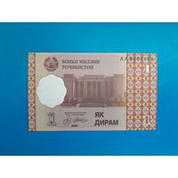 1 дирам 1999 года. Таджикистан. UNC. Распродажа