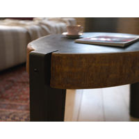 Стол дубовый из слэба, журнальный