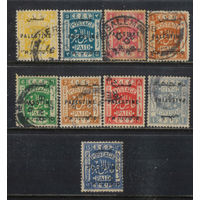 GB Палестина Гражданская администрация при британском военном комиссаре 1922 Надп на марках Египетской экспедиционной армии Тип С #38-46