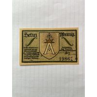 10 пфенигов (нотгельды) г. Германия Арользен-1402