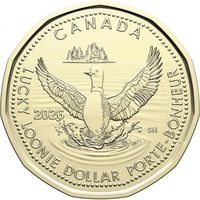 Канада 1 доллар, 2026 Счастливый канадский доллар UNC