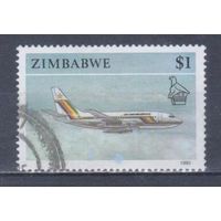 [2179] Зимбабве 1990. Авиация.Самолет. Гашеная марка.