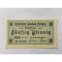 Нотгельд 50 пфеннигов Тамбах. Веймарская республика - 1602