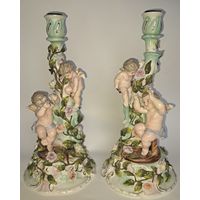 Старинные фарфоровые подсвечники. Thuringen