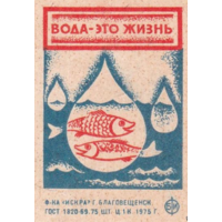 Спичечные этикетки ф.Искра.1975 год. Рыбоохрана