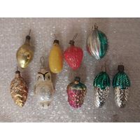 Лот ёлочных игрушек 2 СССР. С РУБЛЯ.