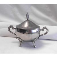 Сахарница с крышкой Серебрение Германия 04