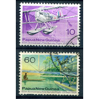 Папуа Новая Гвинея - 1976г. - авиация, самолёты - 2 марки - полная серия, гашёные [Mi 312-313]. #3-WB-102-A-1