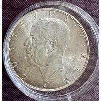 2 кроны Швеция Король  Густав 5 1938г 300 лет поселению Делавер