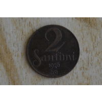 Латвия 2 сантима 1926 с 1 руб