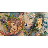 Гербарий в лицах. Худ.Н.Никулина. 2 шт. Россия. 2014 г.