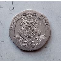 20 пенсов 1994 года Великобритания. Королева Елизавета 2.