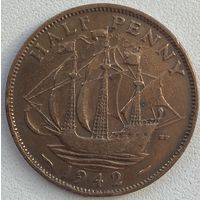 Великобритания 1/2 пенни 1942 г.