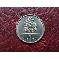 1 лат Латвия 2006 г. Шишка.