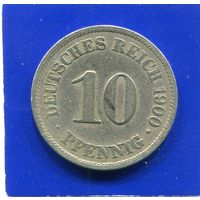 Германия 10 пфеннигов 1900 А