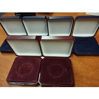 Футляр, коробка, от первых монет НБРБ. 6 штук. Цена за всё.