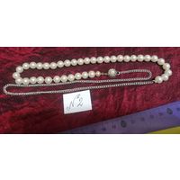 Старинные бусы с серебряным элементом Ag835. Недорого. Привезены из Англии. (#2)