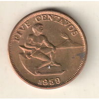 Филиппины 5 сентаво 1959