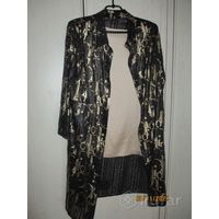 К Новому году нарядная двойка Кардиган с "золотом", топ. Р-р 54