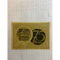 75 пфеннингов (нотгельды) г. Германия.