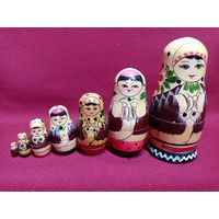 С рубля без мц. матрешки 7 шт. от 2см до 18см размер.