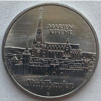 Германия (ГДР) 5 марок 1989 г. Мюльхаузен. Мариенкирха