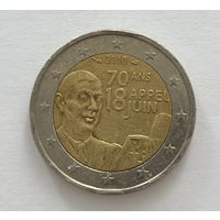 2 евро Франция 2010 70 лет речи Шарля де Голля 18 июня 1940г.