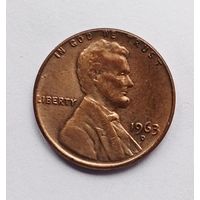 США 1 цент 1963 г. D