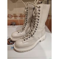 Сапоги женские зимние 37 размер, кремовые