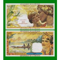 [КОПИЯ] Реюньон 20 новых франков на 1000 1967-71г.г.