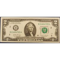 2 доллара. 2017 г. США. Unc.