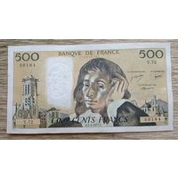 Werty71 Франция 500 франков 1977 банкнота Паскаль банкнота большой формат 1 1