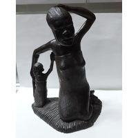 Статуэтка африканская. Высота 25.5 см. Чёрное дерево.