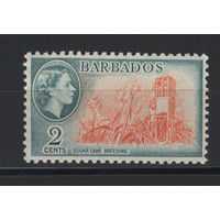 Барбадос / Barbados 1953** Сахарный тросник, Елизавета II (Mi#204)