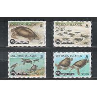 Соломоновы острова -1997 (Мих.948=951) , ** , Морская фауна,Черепахи(полная серия)