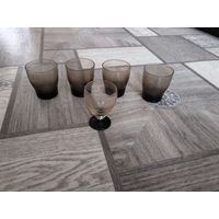 Рюмки Неман дымчатое стекло СССР