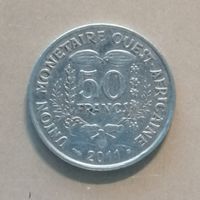 Западная Африка (ВСЕАО) 50 франков, 2011 г., КМ# 6