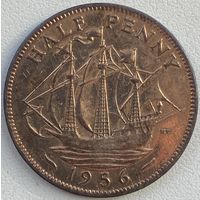 Великобритания 1/2 пенни 1956 г.