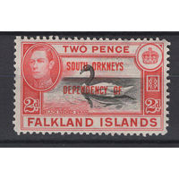 Фолкленды Южные Оркнейские острова 1944** 2d Лебедь Георг VI   SG#D3