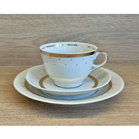 Чайно-кофейное трио. Рижский фарфоровый завод.