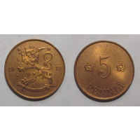 5 пенни 1919 UNC