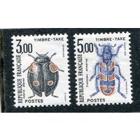 Франция. Марки почтового сбора. Фауна. Жуки