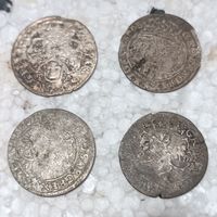 Лот Шестаков , 6 грошей 1662,1663,1664 . Крупное серебро ,4 шт