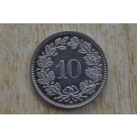 Швейцария 10 раппенов 1996