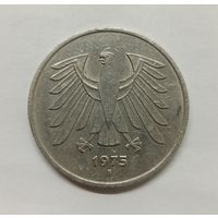 Германия 5 марок, 1975  год F
