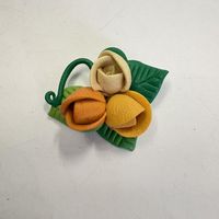 Винтажная брошь, ручная работа, полимерная глина