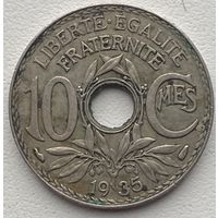 Франция 10 сантимов 1935 г.