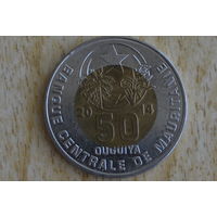 Мавритания 50 угий 2014 с 1 руб Нечастая!