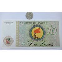 Werty71 Заир 10 заир 1985 UNC банкнота